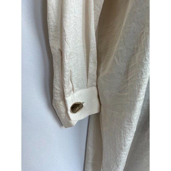 Zara Cream Button-Up Tunic - Picture 7 of 11